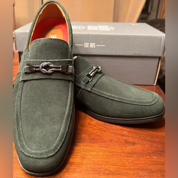 ? Stacy Adams Ravelle Men\'s Green Suede Loafers size 7 *New in Box main image 4